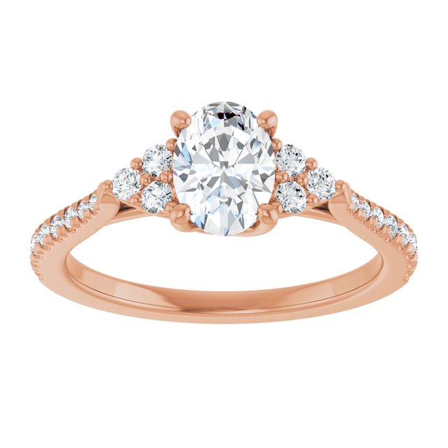 oval-14K Rose gold