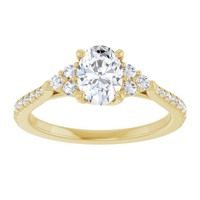 oval-14K Yellow gold