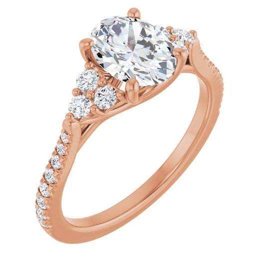 oval-10K Rose gold