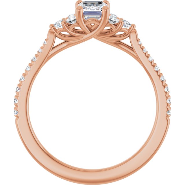 emerald-18K Rose gold