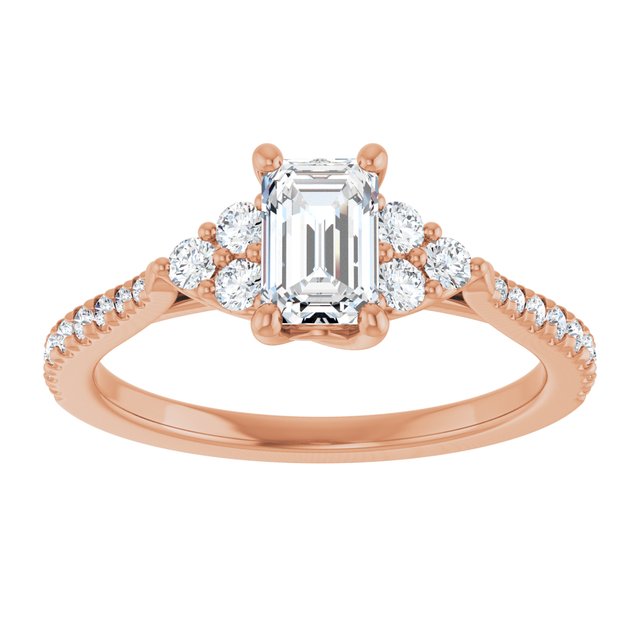 emerald-18K Rose gold