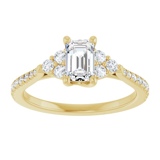 emerald-18K Yellow gold