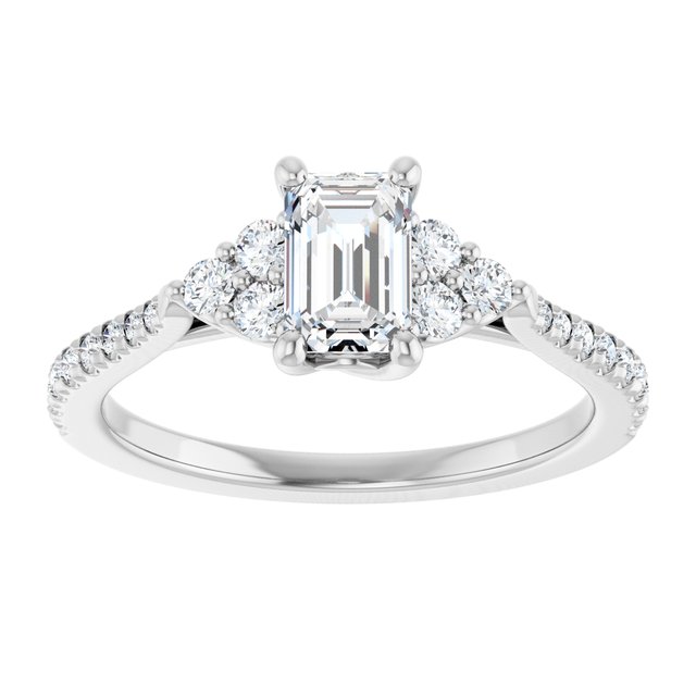 emerald-14K White gold