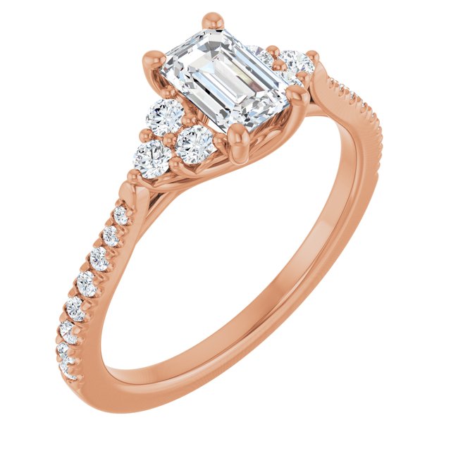 emerald-10K Rose gold