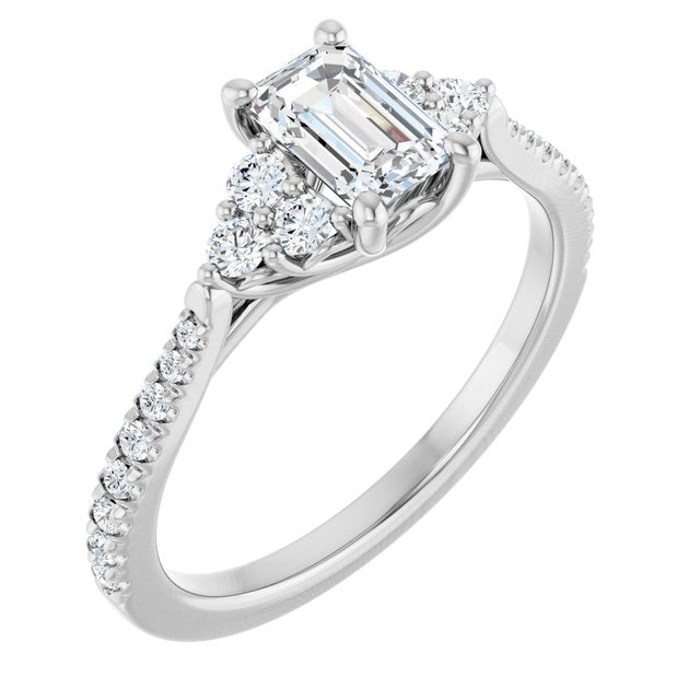 emerald-14K White gold
