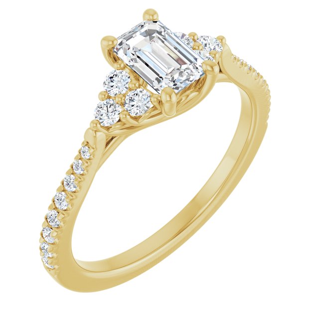 emerald-10K Yellow gold
