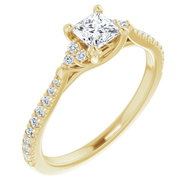 square-18K Yellow gold