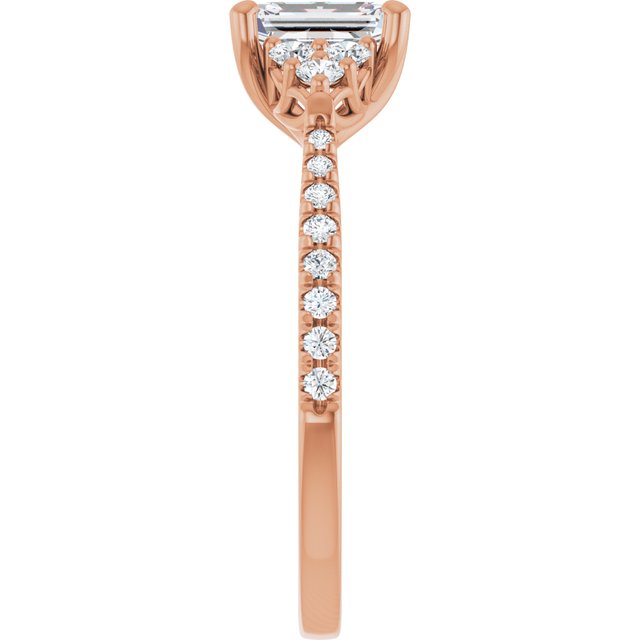 emerald-10K Rose gold