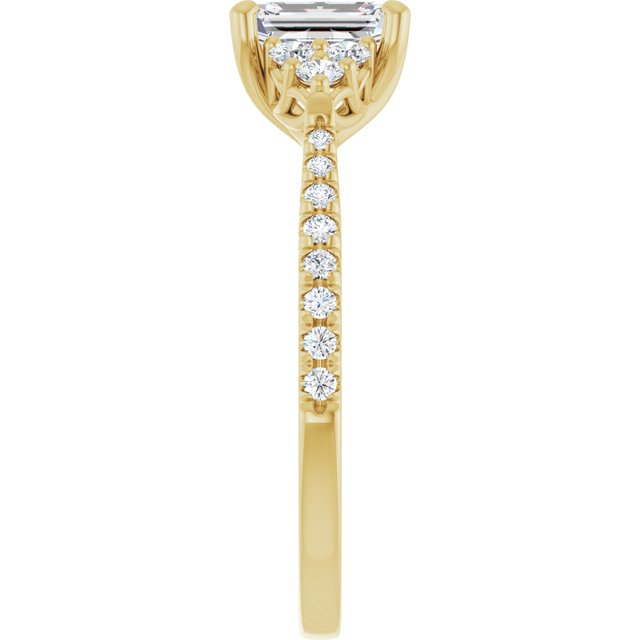 emerald-10K Yellow gold