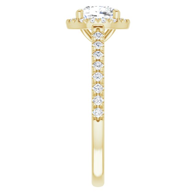 cushion-18K Yellow gold