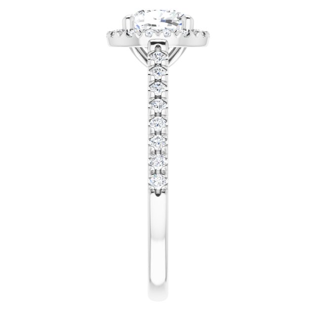 cushion-14K White gold