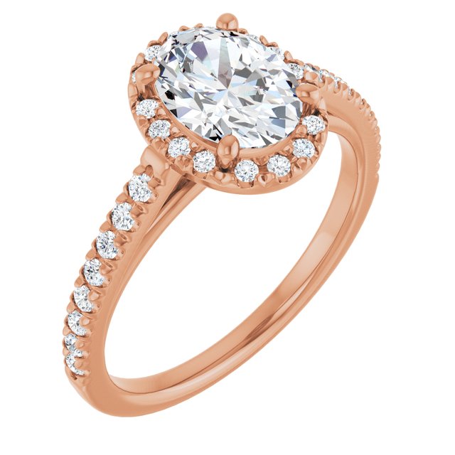 oval-10K Rose gold