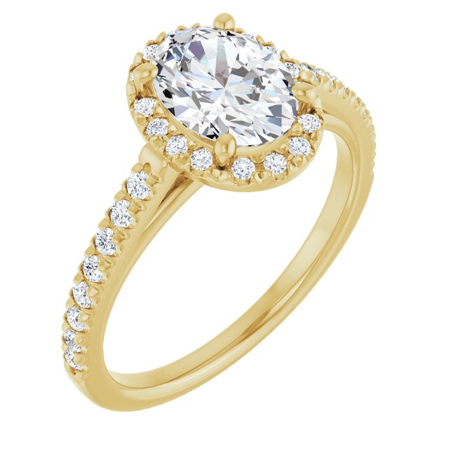 oval-18K Yellow gold