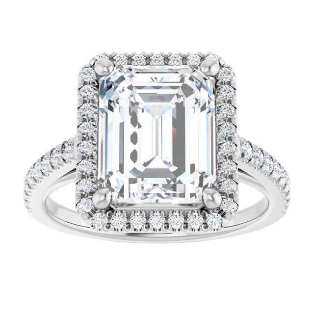 emerald-10K White gold