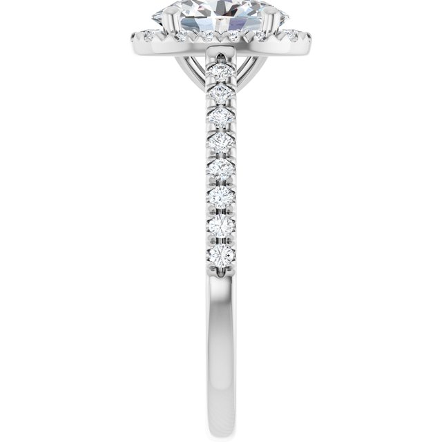 oval-18K White gold