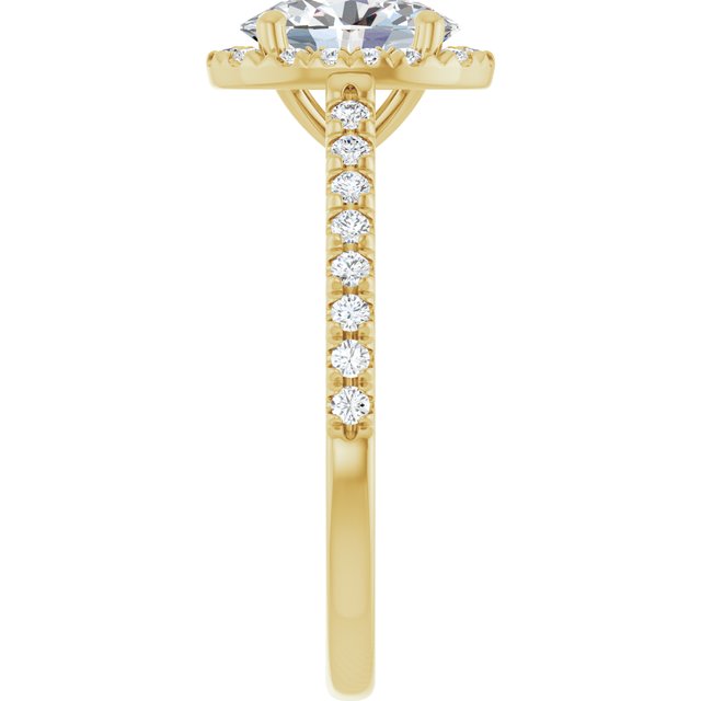 oval-18K Yellow gold