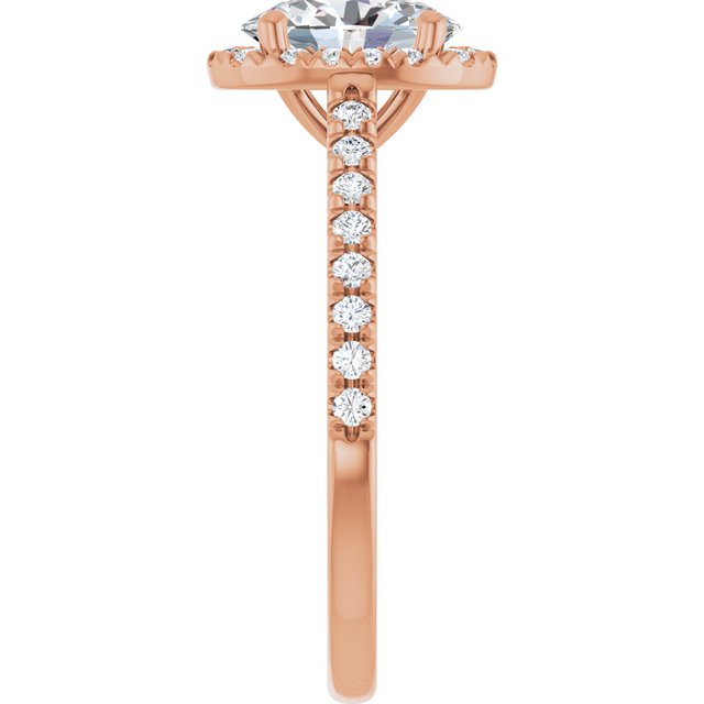 oval-10K Rose gold
