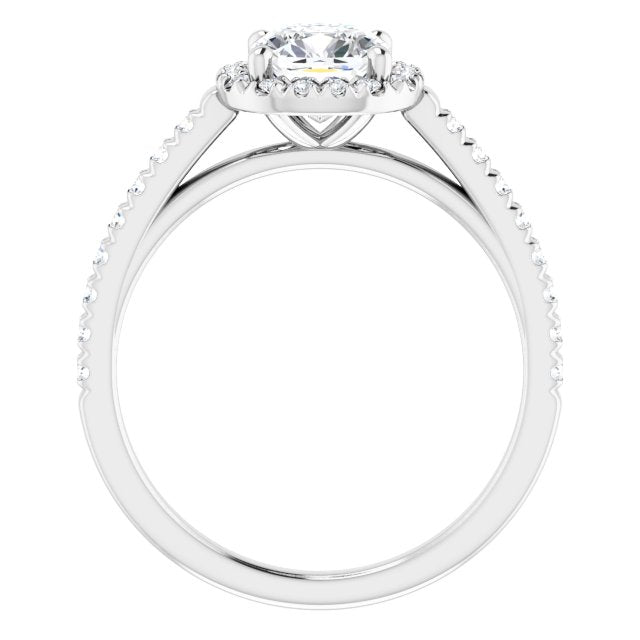 cushion-14K White gold