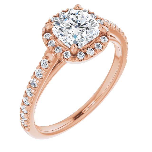 cushion-18K Rose gold