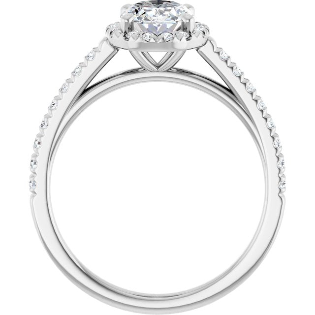 oval-18K White gold