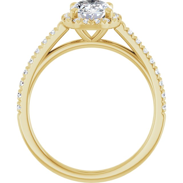 oval-18K Yellow gold