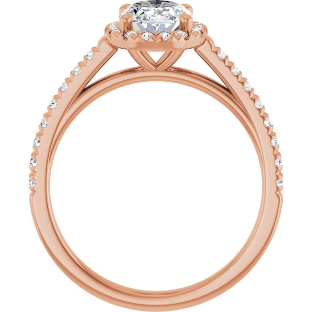 oval-10K Rose gold