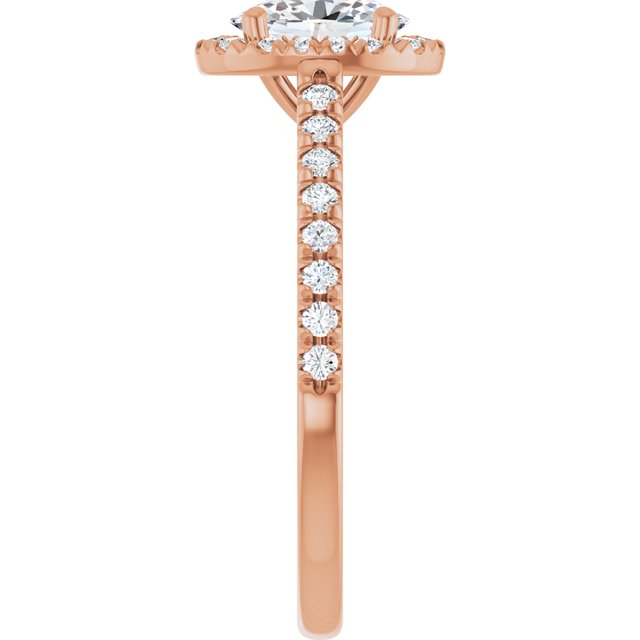 oval-18K Rose gold