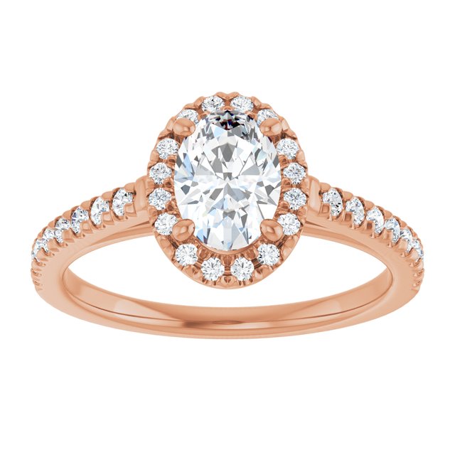 oval-14K Rose gold