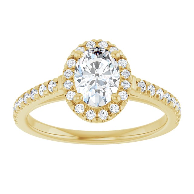 oval-10K Yellow gold