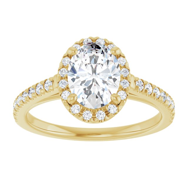 oval-18K Yellow gold