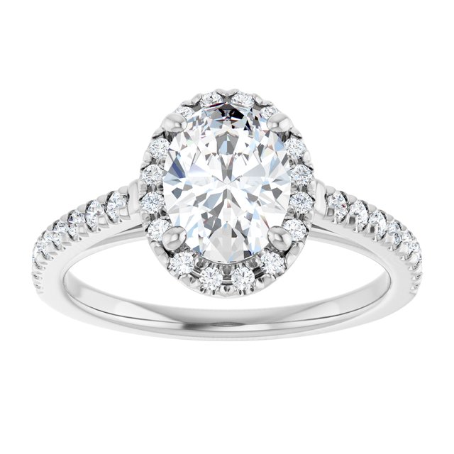 oval-18K White gold