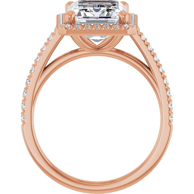 emerald-18K Rose gold
