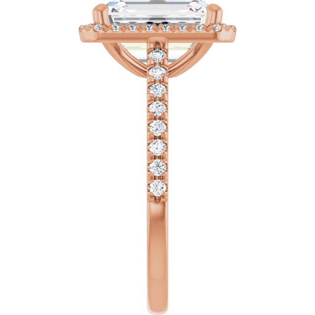 emerald-18K Rose gold