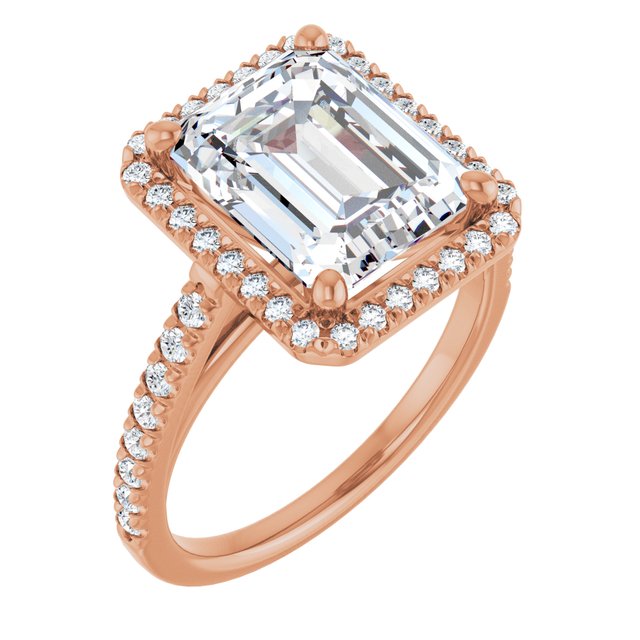 emerald-18K Rose gold