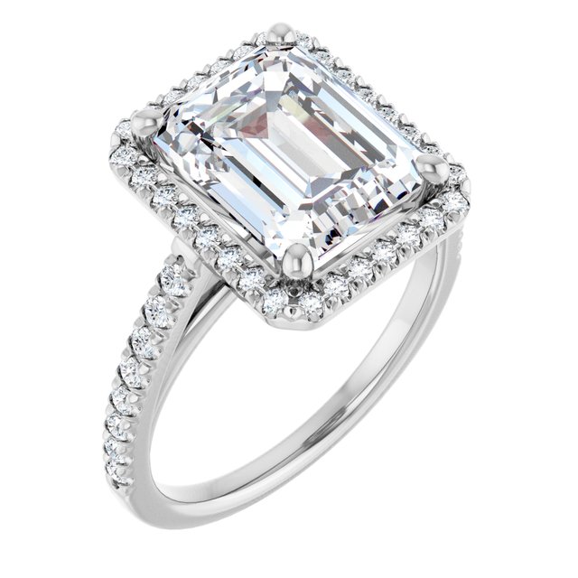 emerald-18K White gold