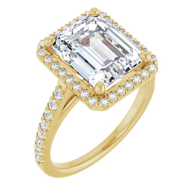 emerald-18K Yellow gold