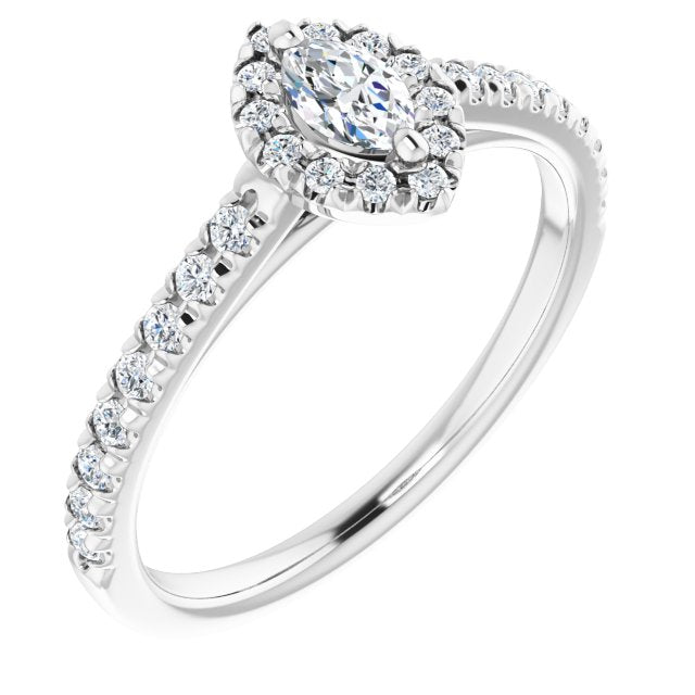 marquise-14K White gold