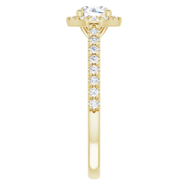 round-14K Yellow gold