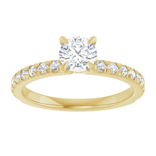 round-14K Yellow gold