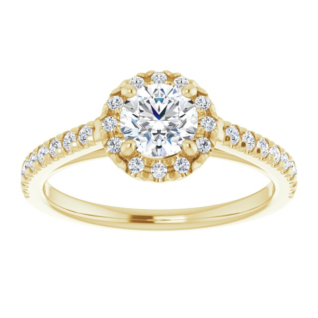 round-14K Yellow gold