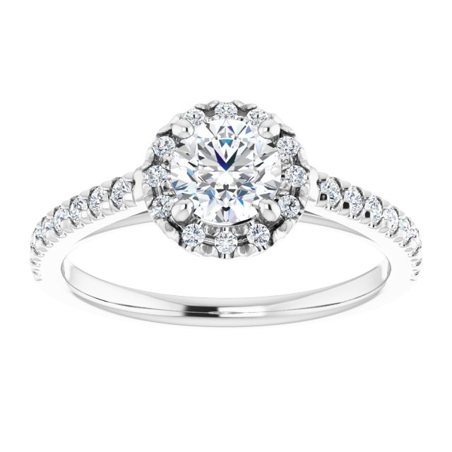 round-14K White gold