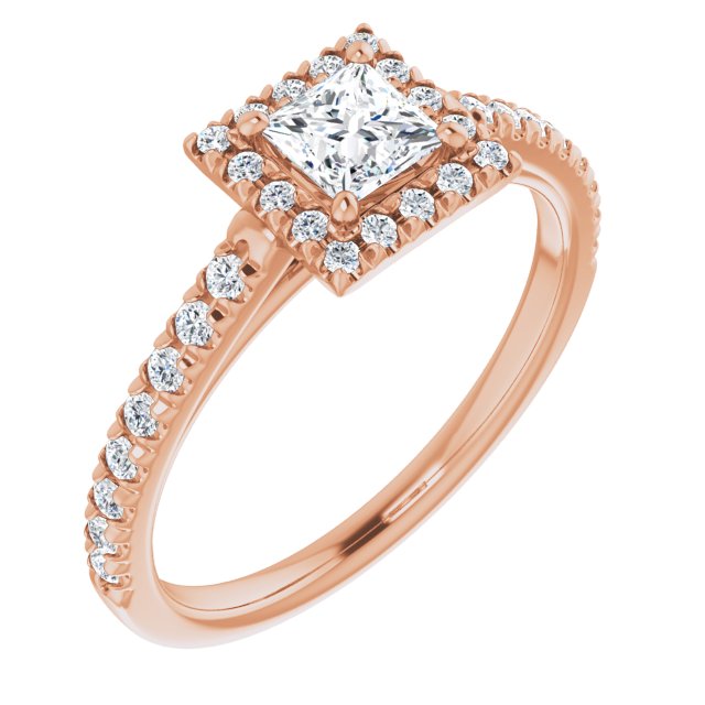 square-10K Rose gold