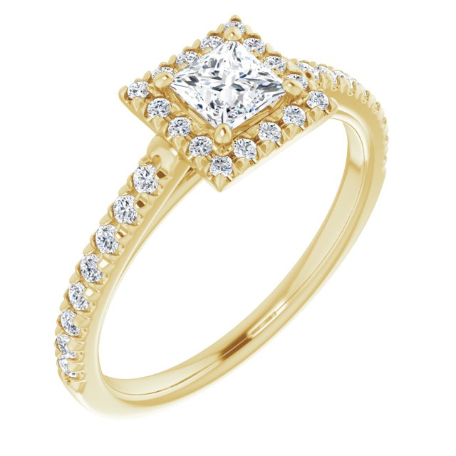 square-18K Yellow gold