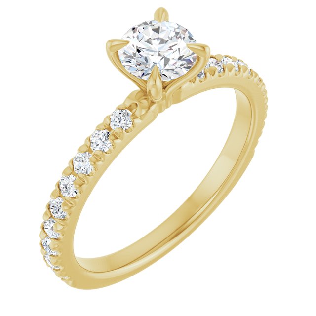 round-14K Yellow gold
