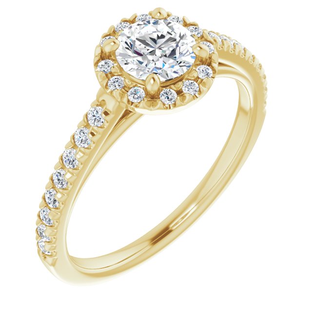 round-14K Yellow gold