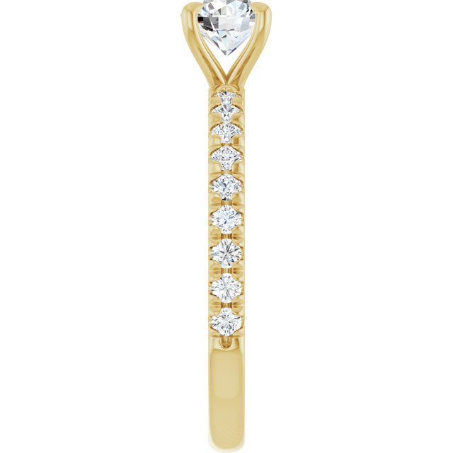 round-14K Yellow gold