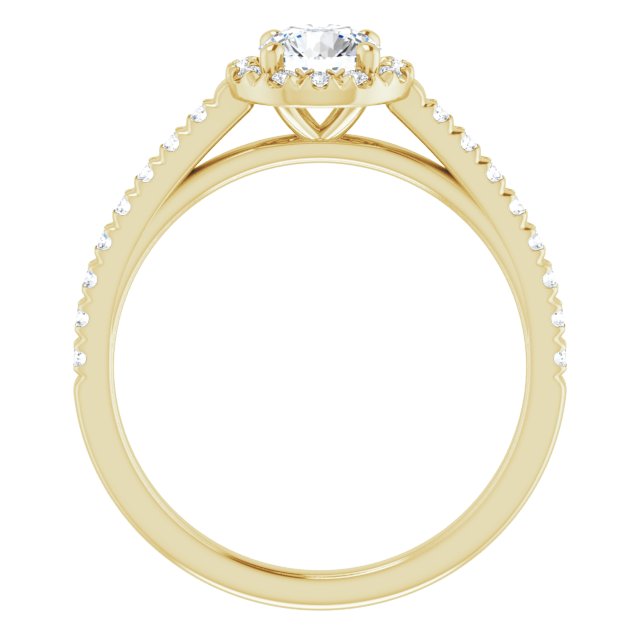 round-18K Yellow gold