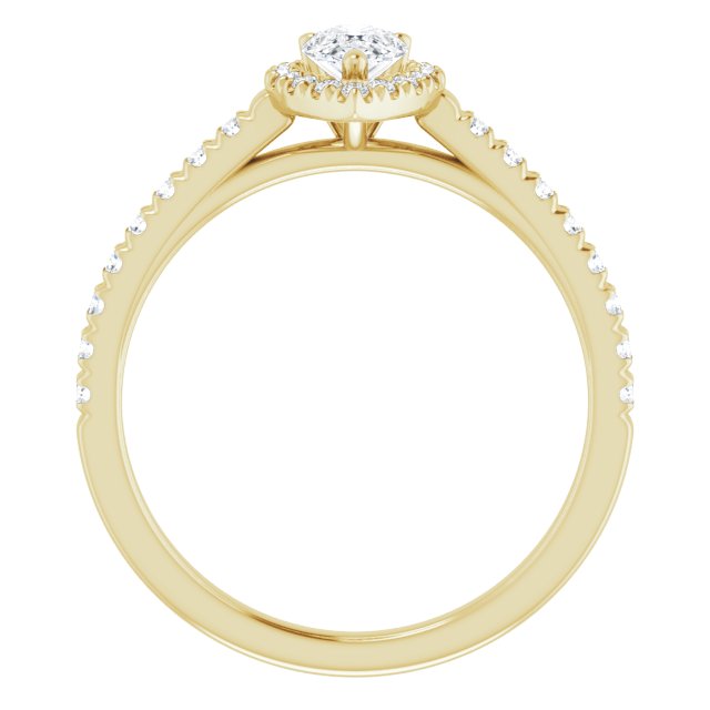 pear-14K Yellow gold