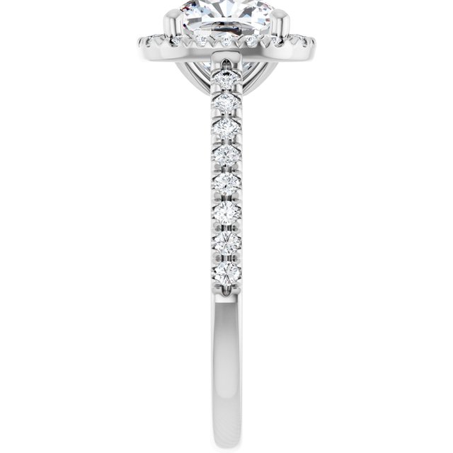 cushion-10K White gold