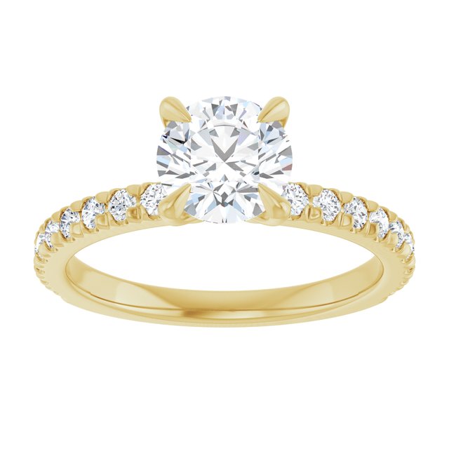 round-18K Yellow gold